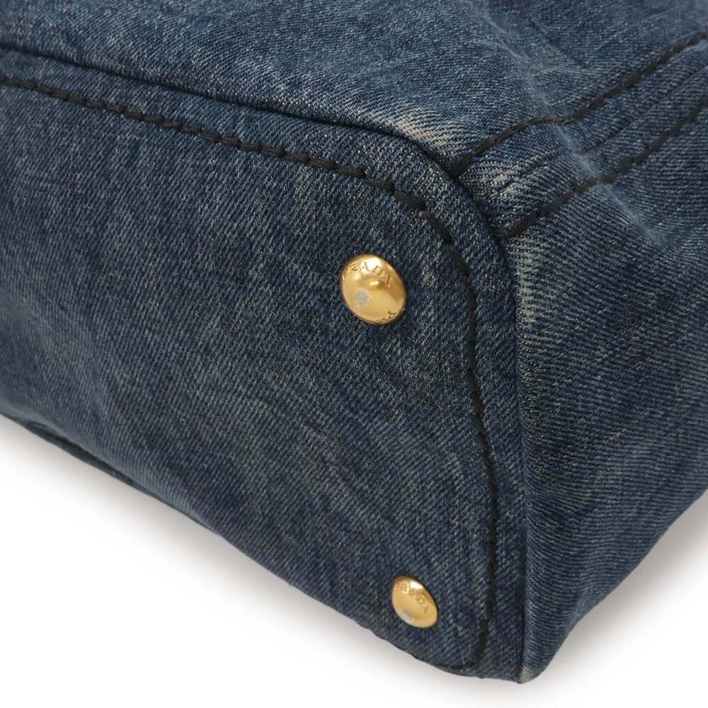 PRADA Blue Canvas Shoulder Bag - Picture 4 of 8